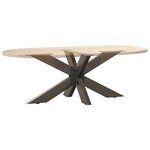 vidaXL Pied de table basse en forme d'araignée noir 98 x 58 x (42-43) cm en acier