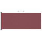 Vidaxl auvent latéral rétractable de patio 220x500 cm rouge