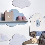 2 étagères en bois nuage 39 cm