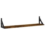 vidaXL Étagères murales 2Pièces chêne fumé 80x15x15 5cm bois d'ingénierie