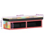 vidaXL Meuble TV Multicolore 80 x 30 x 22 cm Bois d'ingénierie