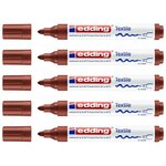 Marqueur pour Textiles 4500 Marron Pointe Moyenne 2-3 mm x 5 EDDING