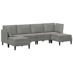 vidaXL Ensemble de meubles pour le salon 6 Pièces Gris clair Velours