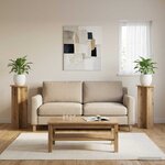 vidaXL Support de Plante 2 pièces Chêne artisanal Ø40 x 100 cm