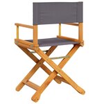 vidaXL Chaises de jardin pliables lot de 4 gris foncé tissu