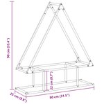 vidaXL Portant de bois chauffage blanc 80x25x90 cm