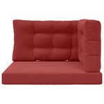 vidaXL Coussin de canapé d'extérieur Polyester Bordeaux 80 x 80 cm