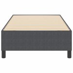 Lit Box Spring vidaXL Gris foncé 100x200 cm Tissu côtelé