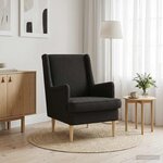 vidaXL Fauteuil Noir Tissu