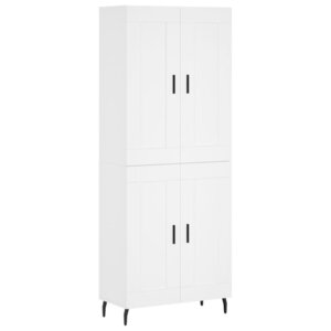 vidaXL Buffet haut Blanc 69 5x34x180 cm Bois d'ingénierie