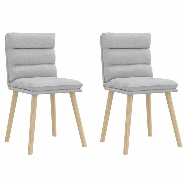 vidaXL Chaises à manger lot de 2 gris nuage tissu