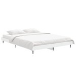 vidaXL Cadre de lit sans matelas blanc 135x190 cm bois d'ingénierie