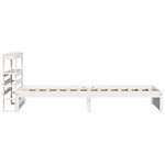 vidaXL Cadre de lit avec tête de lit sans matelas blanc 90x200 cm