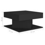 vidaXL Table basse Noir 57x57x30 cm Bois d'ingénierie