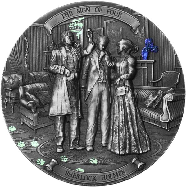 Pièce de monnaie en Argent 5 Dollars g 62.2 (2 oz) Millésime 2024 THE SIGN OF FOUR
