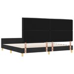 Cadre de lit en tissu noir vidaXL 200x200 cm