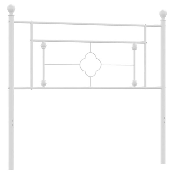 vidaXL Tête de lit métal blanc 100 cm