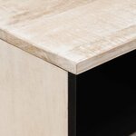 vidaXL Meuble TV Blanc 100 x 33 5 x 46 cm Bois de mangue massif