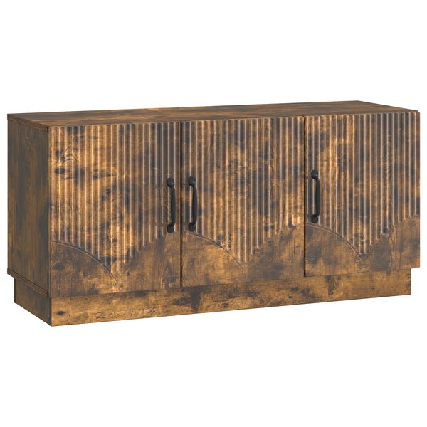 vidaXL Meuble TV Chêne fumé 99 x 34 5 x 47 cm Bois d'ingénierie