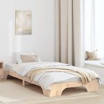 vidaXL Cadre de lit Pin massif 197 x 97 x 17 cm Bois massif en pin