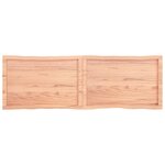vidaXL Dessus de table bois massif traité bordure assortie