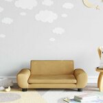vidaXL Canapé pour enfants marron 70x45x33 cm velours
