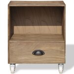 vidaXL Tables de chevet 2 Pièces marron bois massif