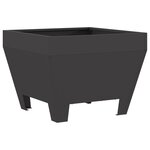 Foyer carré vidaXL Noir 50x50x30 cm en acier