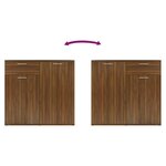 vidaXL Buffet Chêne marron 80x36x75 cm Bois d'ingénierie