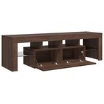 vidaXL Meuble TV avec lumières LED Chêne marron 140x36 5x40 cm