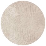 vidaXL Tapis de surface Rond PALMERAS Beige Ø 160 CM Polyester