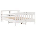 vidaXL Cadre de lit sans matelas blanc 140x200 cm bois de pin massif