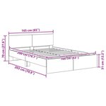 vidaXL Cadre de lit Chêne artisanal 160 x 200 cm Bois d'ingénierie