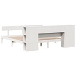vidaXL Lit bibliothèque sans matelas blanc 200x200 cm bois pin massif