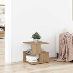 Table d'appoint vidaXL en chêne 40x40x40 cm en bois d'ingénierie