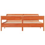vidaXL Cadre de lit sans matelas cire marron 180x200cm bois pin massif