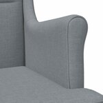 vidaXL fauteuil Gris clair tissu