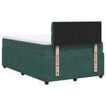 vidaXL Sommier à lattes de lit et matelas Vert foncé 120x200cm Velours