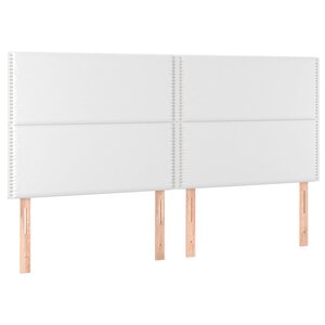 vidaXL Tête de lit blanche 180 x 5 x 118/128 cm similicuir