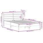 vidaXL Cadre de lit sans matelas cire marron 140x200cm bois pin massif