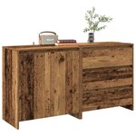 vidaXL Buffet 2 Pièces vieux bois bois d'ingénierie