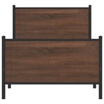 vidaXL Cadre de lit en métal sans matelas chêne marron 80x200 cm