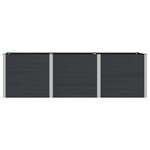 vidaXL Jardinière surélevée Noir 300 x 100 x 91 cm WPC et Aluminium