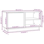 vidaXL Meuble TV Marron miel 80x35x40 5 cm Bois de pin massif