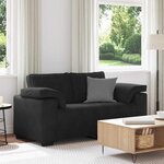 vidaXL Canapé causeuse noir 120 cm velours