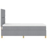 vidaXL Lit avec sommier et matelas gris clair 100x200 cm tissu