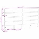 vidaXL Tête de lit en bois Marron cire 160.5 x 3 x 80 cm