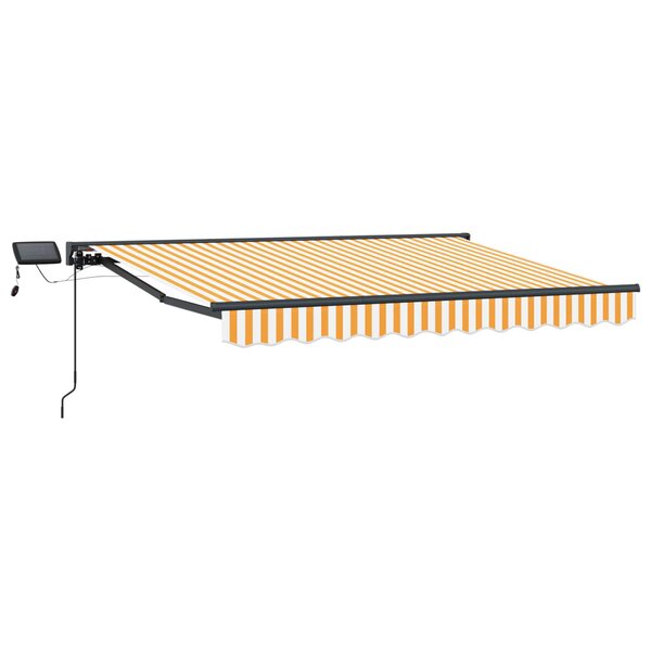 vidaXL Cadre de store manuel avec LEDs 3 x 2 5 m