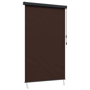 vidaXL Store enrouleur Marron 140 x 250 cm Tissu et Aluminium