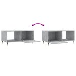 vidaXL Table basse gris béton 90x50x40 cm bois d'ingénierie